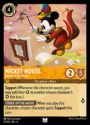 Mickey Mouse Ursula's Return Card List